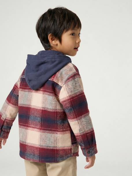 Chemise à capuche garçon bordeaux - vertbaudet enfant 