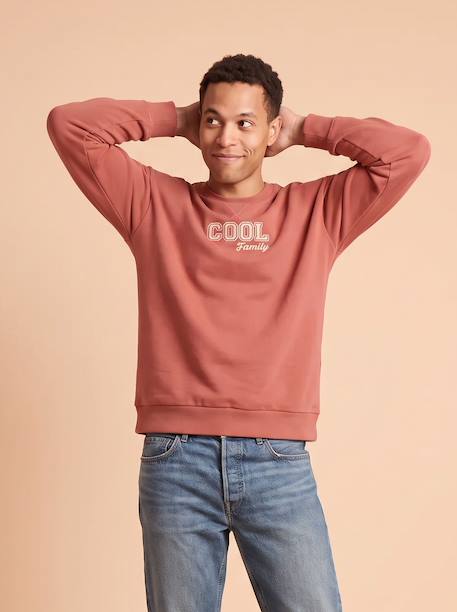 Sweat noël manches longues homme Capsule Famille terracotta - vertbaudet enfant 