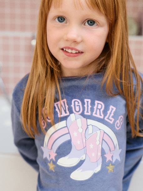 Pack of 2 pyjamas for girls slate blue - vertbaudet enfant 