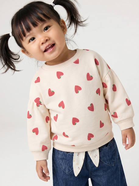 Sweat bébé fille écru - vertbaudet enfant 