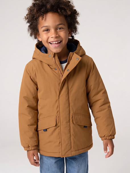 Parka 3 en 1 garçon amovible bleu ardoise+noix de pécan - vertbaudet enfant 