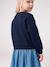Robe manches longues fille écru+marine - vertbaudet enfant 