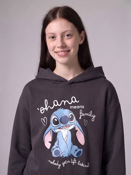 Hooded Lilo and Stitch sweatshirt for girls anthracite - vertbaudet enfant 