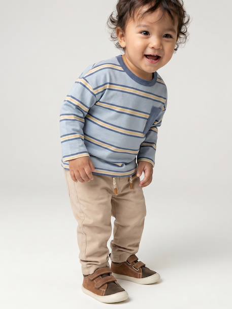 Long-sleeved T-shirt for baby sky blue - vertbaudet enfant 