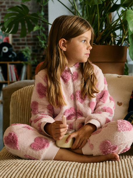 Pyjama jumpsuit for girls sweet pink - vertbaudet enfant 