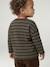 Long-sleeved striped T-shirt for baby cappuccino+khaki - vertbaudet enfant 