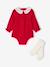 Jumpsuit and tights set for baby girls red - vertbaudet enfant 