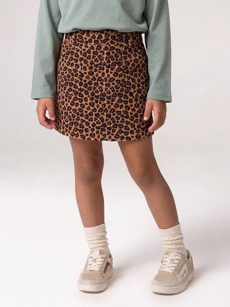 Skort for girls camel+mauve+navy blue - vertbaudet enfant 