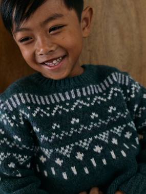 Jacquard jumper for boys - vertbaudet enfant