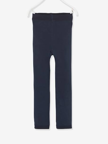 Polar Fleece Leggings for Girls Black+Blue+marl grey+mauve+pearly grey - vertbaudet enfant 