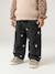 Wide-leg jeans with small embroidered hearts denim grey+stone - vertbaudet enfant 