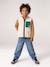 Sleeveless sherpa cardigan for boys caramel+ecru - vertbaudet enfant 