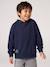 Sweat à capuche garçon marine+rouge chiné - vertbaudet enfant 