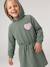 Short hooded dress for girls green+marl grey+navy blue - vertbaudet enfant 