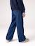 Embroidered Susan wide-leg jeans for girls bleached denim+deep blue+denim blue+medium blue - vertbaudet enfant 