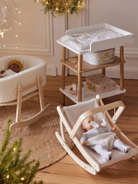 Cloud-Themed Bouncer for Dolls in FSC®100% Wood wood - vertbaudet enfant 