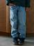 Wide-leg fleece-lined jeans for boys double stone - vertbaudet enfant 
