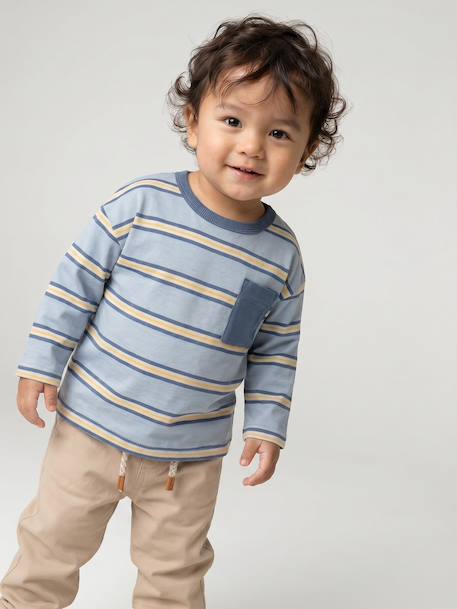 Long-sleeved T-shirt for baby sky blue - vertbaudet enfant 