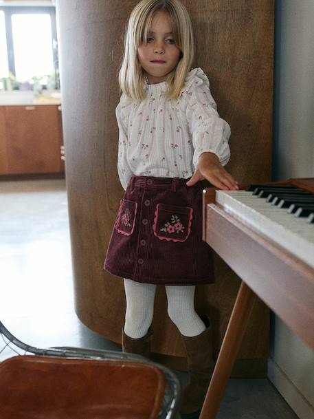 Short skirt for girls plum - vertbaudet enfant 