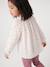 Girl's blouse with smocked sleeves ivory+sage green+vanilla - vertbaudet enfant 