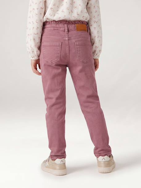 Slim trousers for girls ink blue+mauve - vertbaudet enfant 