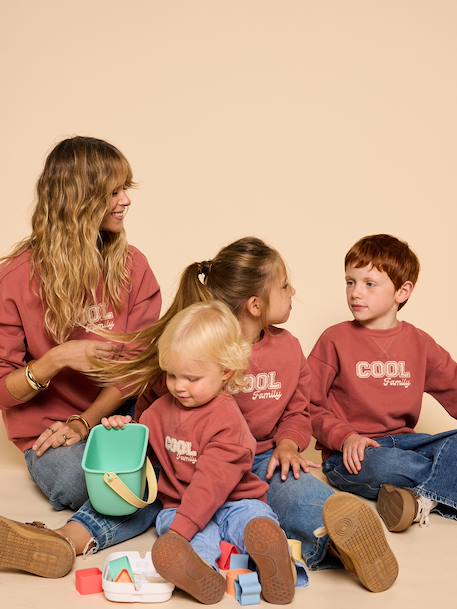 Sweat enfant capsule famille terracotta - vertbaudet enfant 
