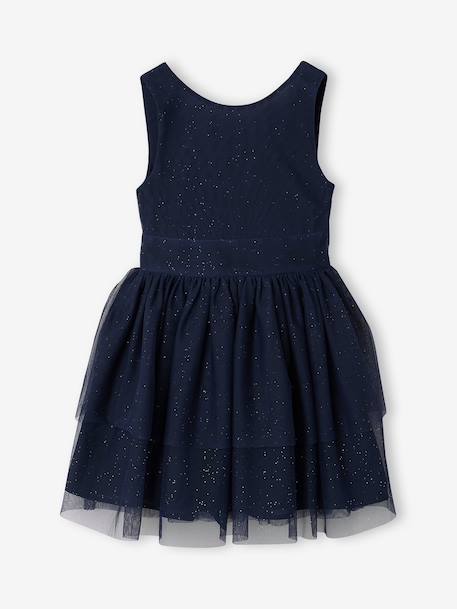 Dress and cardigan set for girls navy blue - vertbaudet enfant 