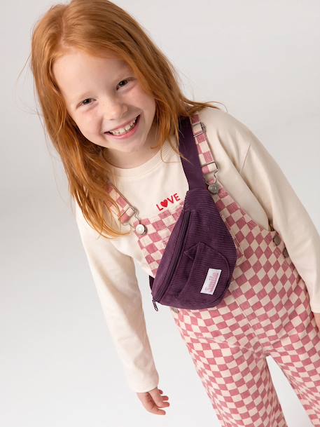 Dungarees in twill for girls sweet pink - vertbaudet enfant 