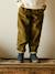 Wide-leg corduroy trousers for boys cappuccino+lichen - vertbaudet enfant 