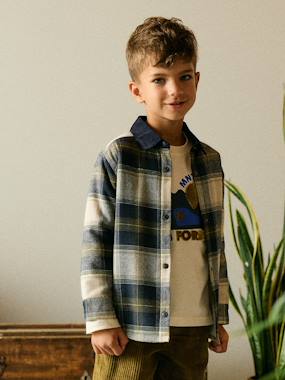 Chemise manches longues enfant garçon - vertbaudet enfant