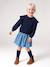 Robe manches longues fille écru+marine - vertbaudet enfant 