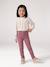 Slim trousers for girls ink blue+mauve - vertbaudet enfant 