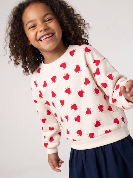 2-in-1-Effect Dress in Dual Fabric anthracite+navy blue+red - vertbaudet enfant 
