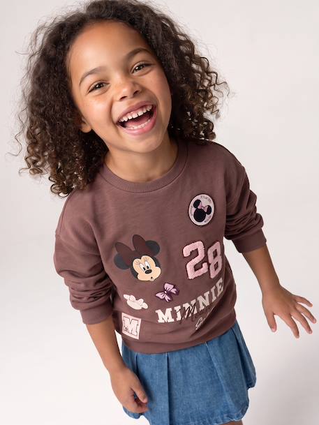 Minnie sweatshirt for girls chocolate - vertbaudet enfant 
