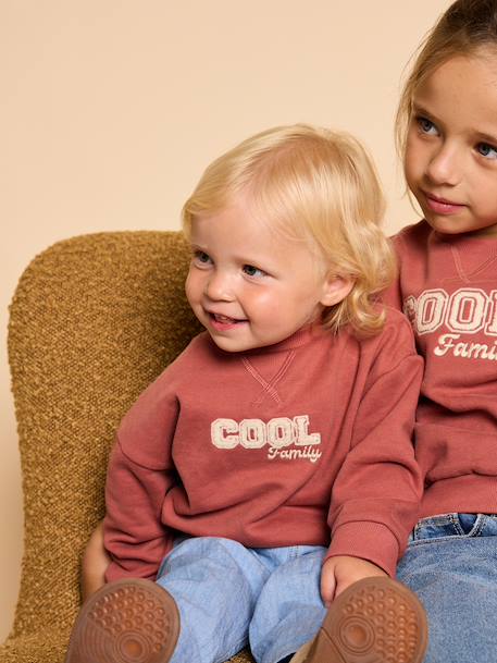 Sweat de noël bébé mixte manches longues terracotta - vertbaudet enfant 