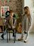 Long-sleeved dress for girls ecru+navy blue - vertbaudet enfant 