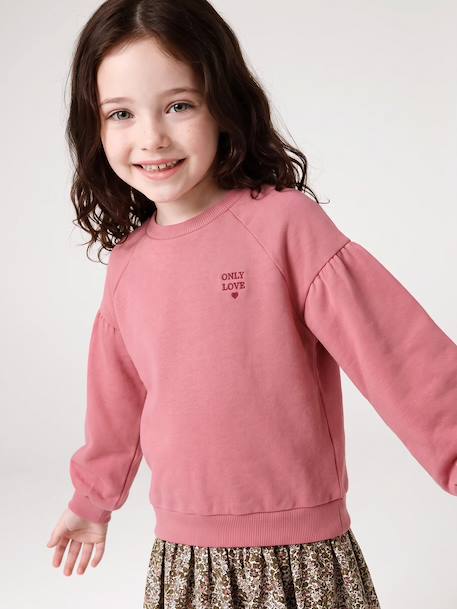 Robe bi-matière fille anthracite+écru+mauve+vert sauge - vertbaudet enfant 