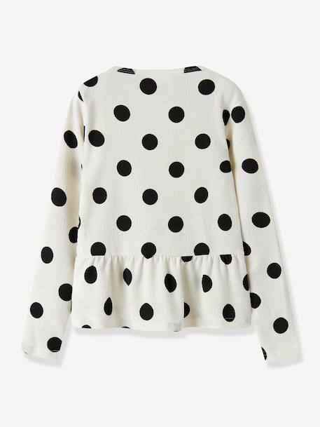 Girls Polka Dot Peplum Long-Sleeved T-Shirt Name It cream - vertbaudet enfant 