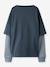 T-shirt manches longues garçon effet superposé name it bleu grisé+noir - vertbaudet enfant 