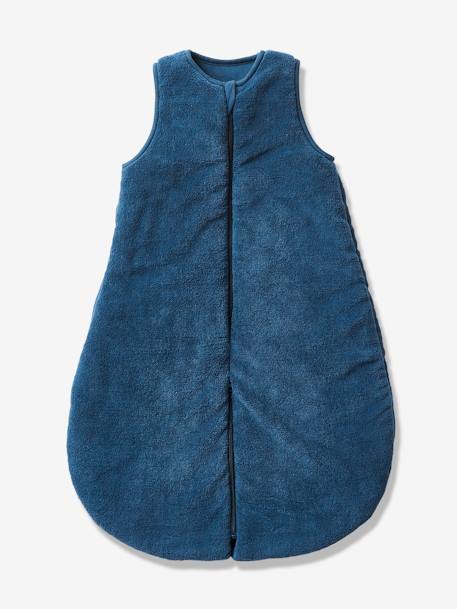 Microfibre Sleep Bag With Detachable Long Sleeve, For Strolling Dark Blue+Dark Brown - vertbaudet enfant 