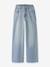 Jean wide leg fille avec surpiqûres strass name it, tour de taille réglable denim bleached - vertbaudet enfant 