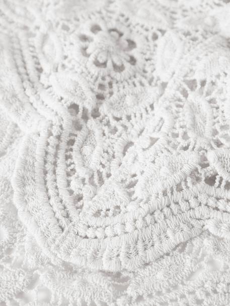 Foulard triangulaire avec dentelle fille en coton name it écru - vertbaudet enfant 