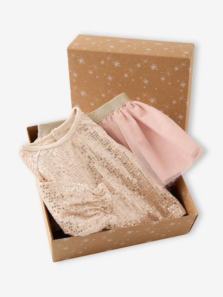 Skirt and top set for baby girls rose - vertbaudet enfant 