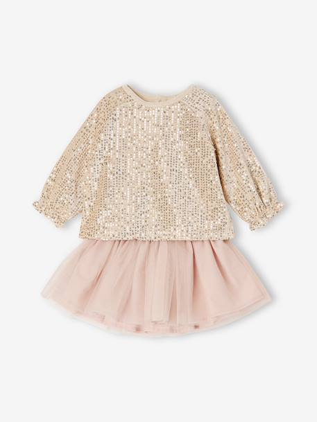 Skirt and top set for baby girls rose - vertbaudet enfant 