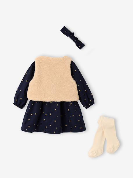Ensemble robe bébé fille marine - vertbaudet enfant 