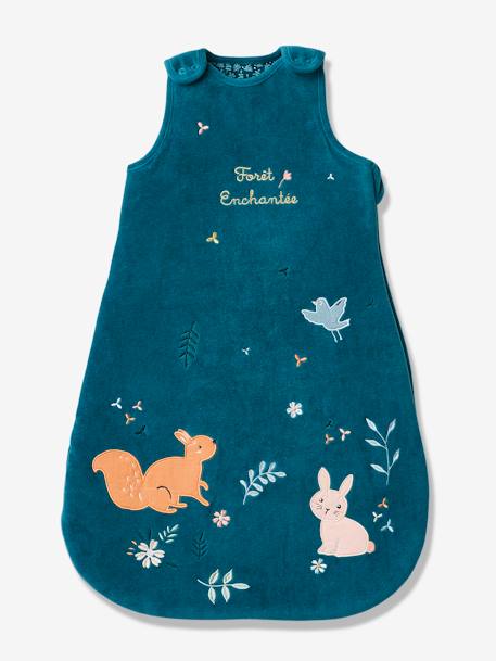 Baby Sleep Bag with Removable Sleeves, FORET ENCHANTEE Blue - vertbaudet enfant 