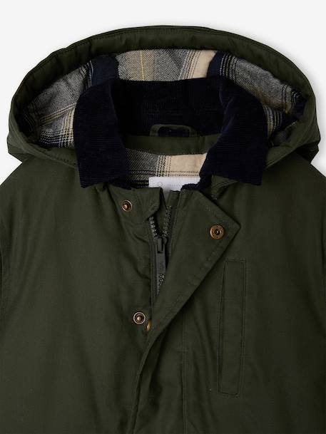 Parka with removable hood for boys lichen - vertbaudet enfant 