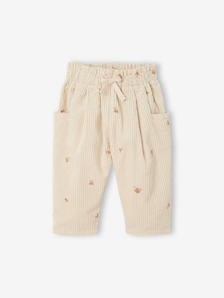 Balloon trousers for baby girls vanilla - vertbaudet enfant 