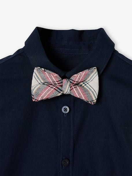 Long-sleeved shirt for boys navy blue - vertbaudet enfant 
