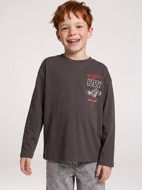 T-shirt manches longues Hot Wheels garçon gris - vertbaudet enfant 
